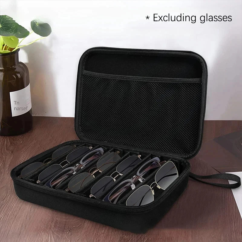 AIGLASSZ Case C14 – Multi-Slot Eyeglass Storage Organizer, 6/7/8 Grid Travel Case - Image 3