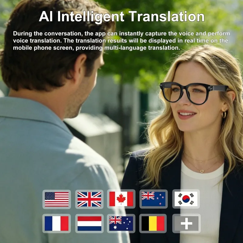 AIGLASSZ Vision V14 – 8MP AI Smart Sunglasses, LED Indicator, Translation & Meeting Notes - Image 5