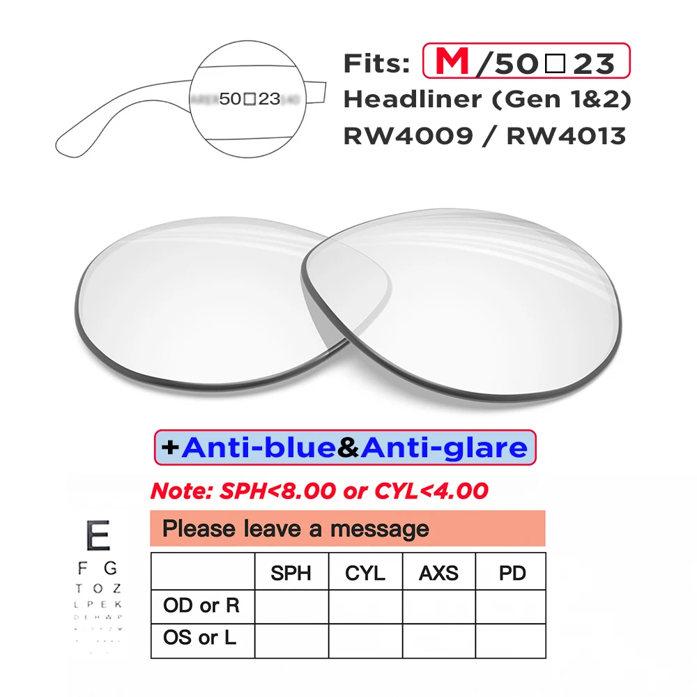 Prescription Replacement Lenses for Ray-Ban Meta Wayfarer & Headliner - Image 12