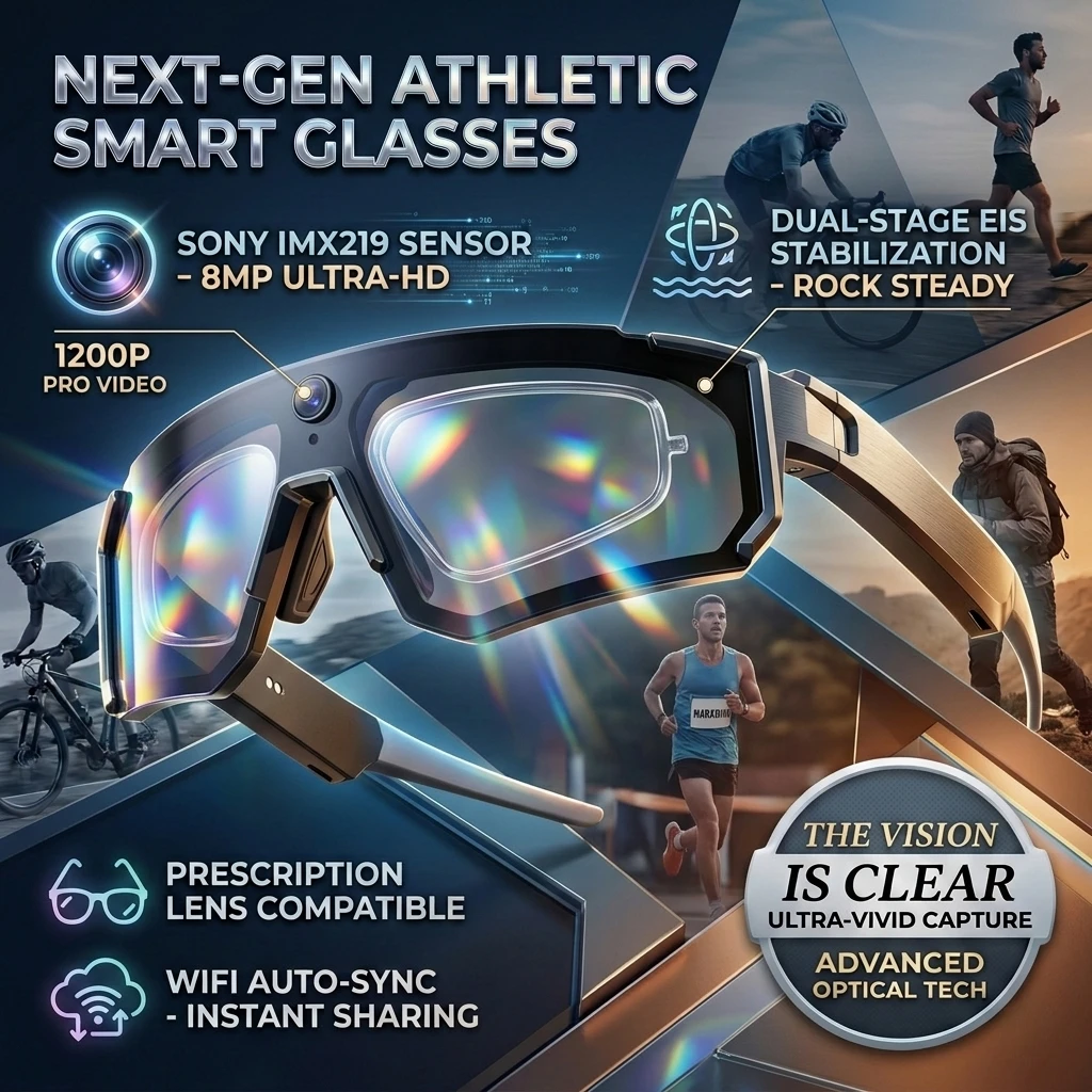 AIGLASSZ Vision V39 – ChatGPT AI Sport Sunglasses, 8MP Anti-Shake Camera, 32GB - Image 7