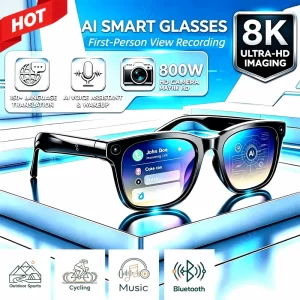 AIGLASSZ Vision V17 – HD Camera Sports Sunglasses, Bluetooth Calls & AI Voice