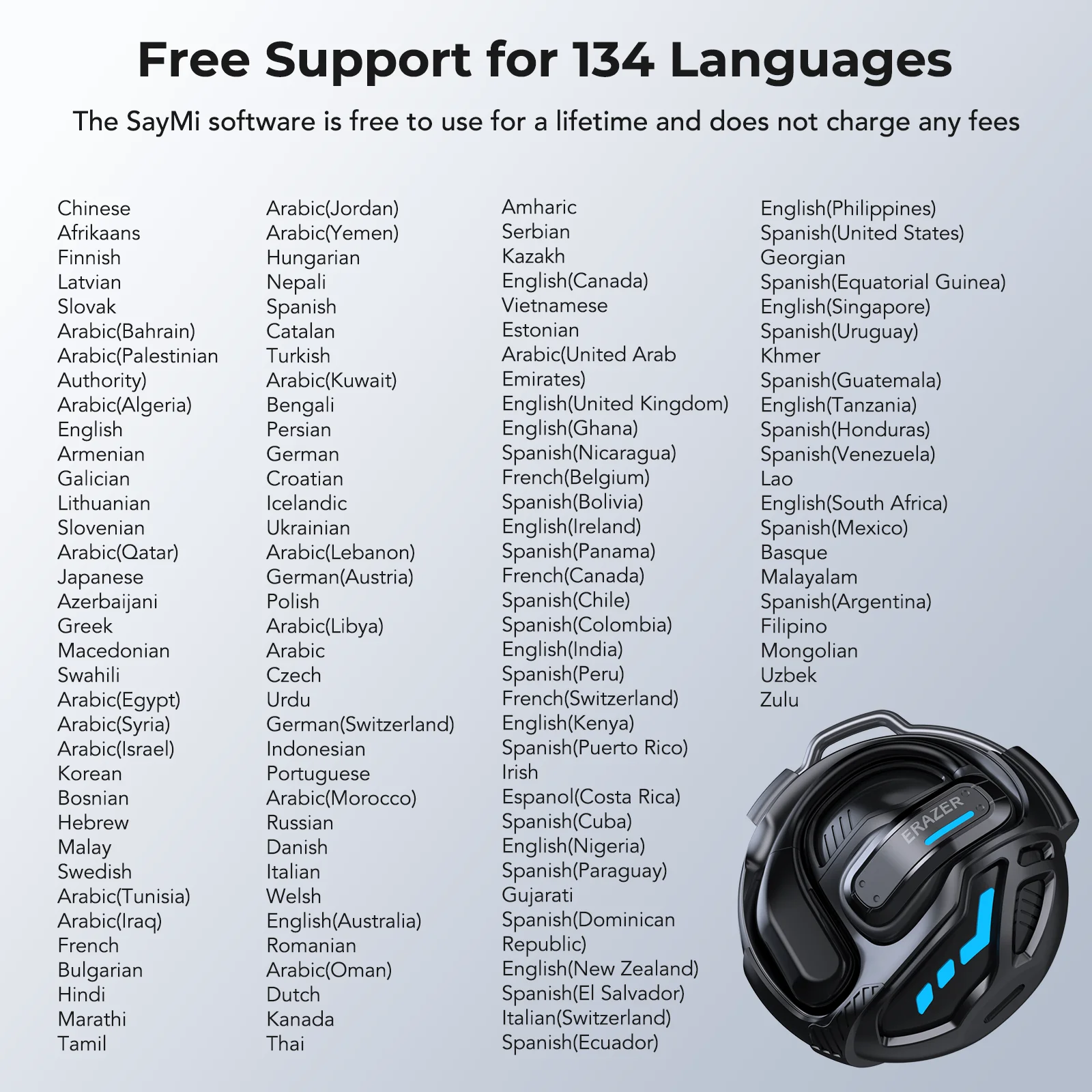Erazer X8 AI Translator Earbuds – Bluetooth 5.4 Low-Latency Gaming - Image 6