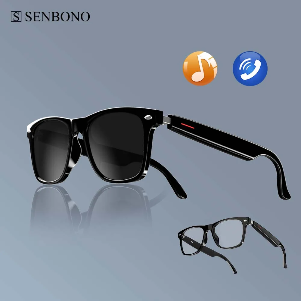 Senbono E13 Audio Smart Glasses – Blue-Light & Polarized Lenses