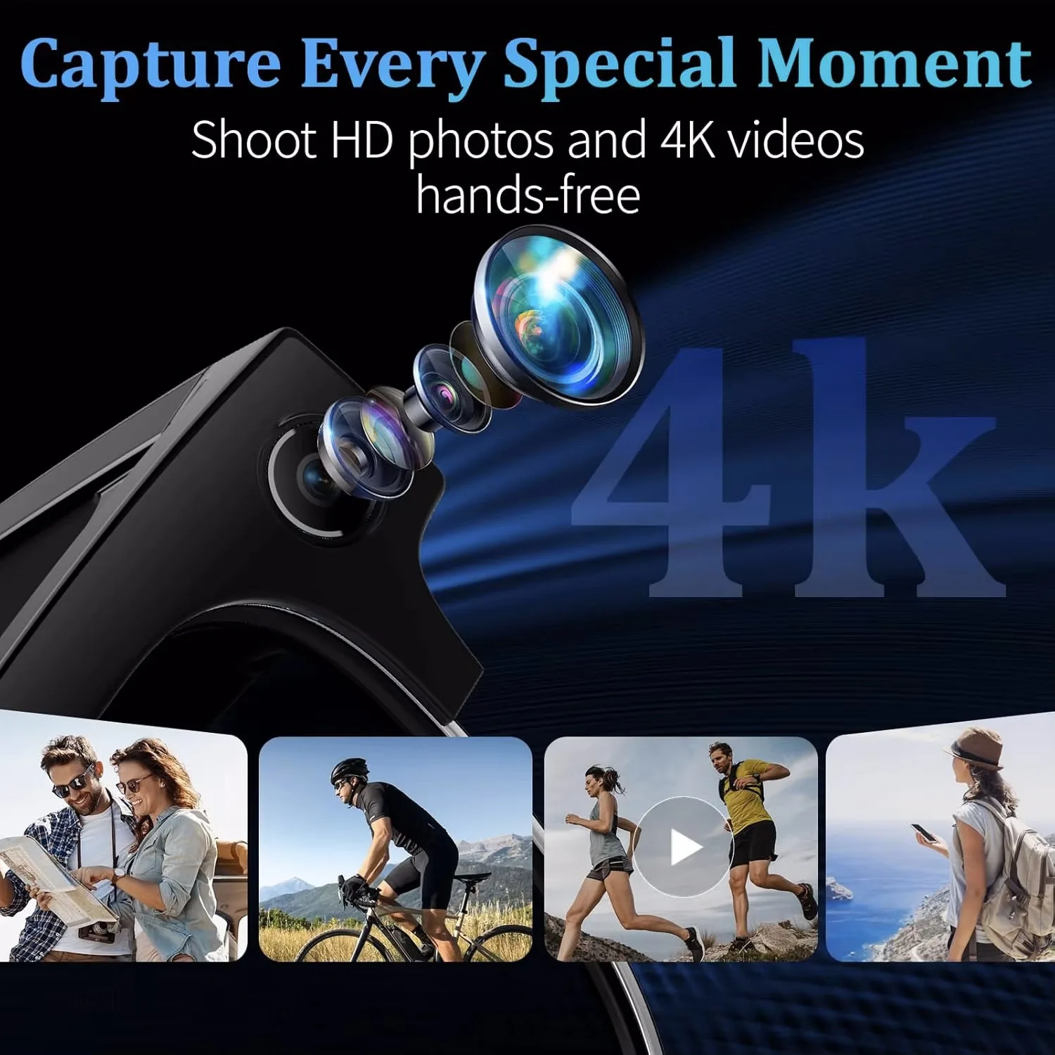 AIGLASSZ Vision V75 – AI Smart Glasses with 8MP Camera & HD Video - Image 2