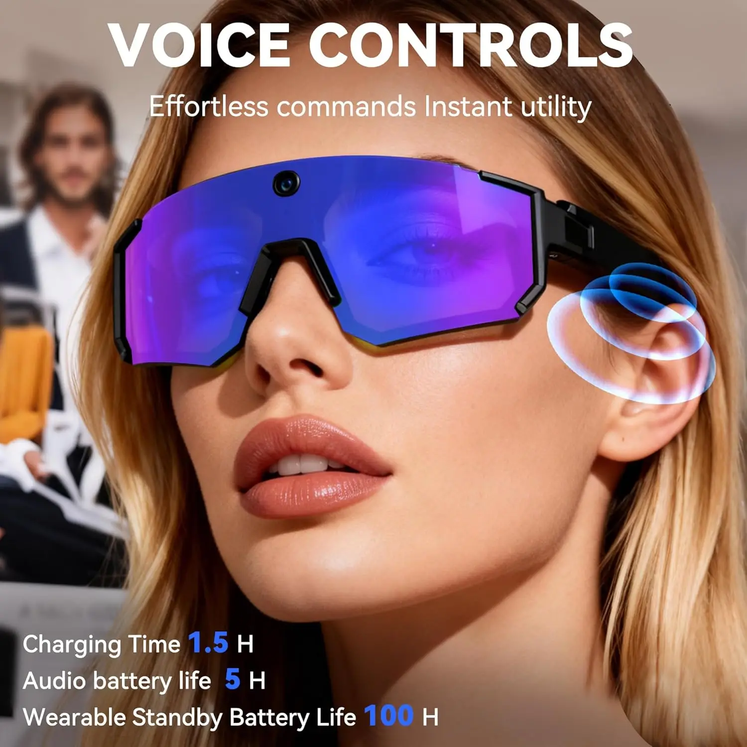 AIGLASSZ Vision V39 – ChatGPT AI Sport Sunglasses, 8MP Anti-Shake Camera, 32GB - Image 6