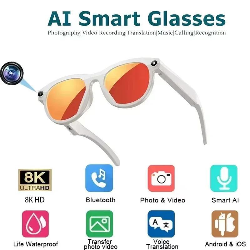 AIGLASSZ Vision V12 – Color-Changing AI Smart Glasses, 12MP Camera & Translation - Image 7