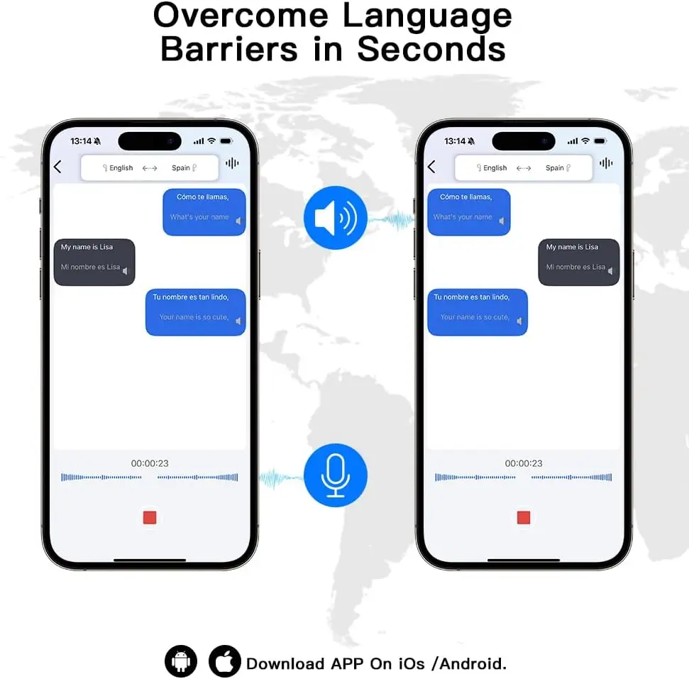 Uyuxio OWS AI Translation Earbuds – 144 Languages, LCD Touch Screen - Image 4