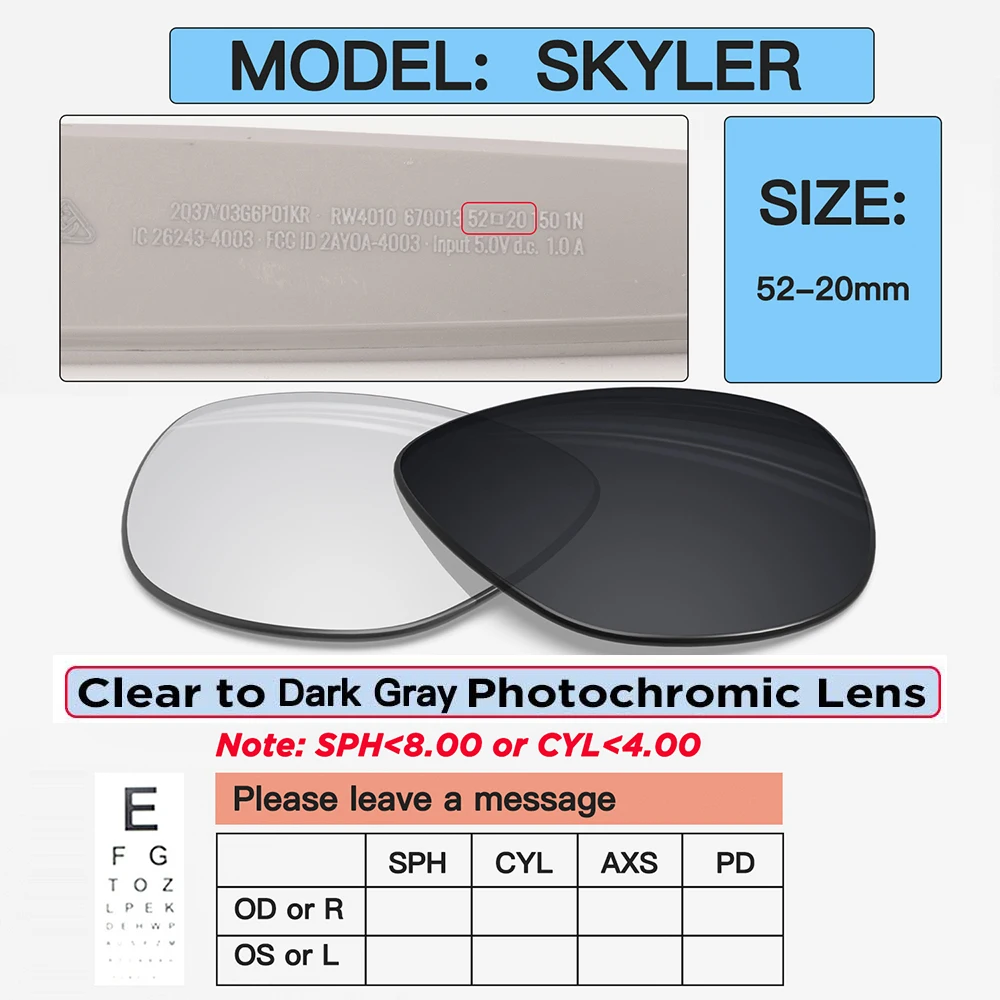 Custom Prescription Lenses for Ray-Ban Meta Wayfarer, Headliner & Skyler - Image 24