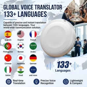 AIGLASSZ Lingo L03 – Wearable AI Translator Speaker, 133 Languages & Speaking