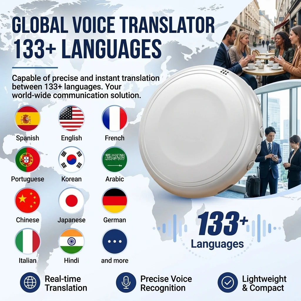 AIGLASSZ Lingo L03 – Wearable AI Translator Speaker, 133 Languages & Speaking