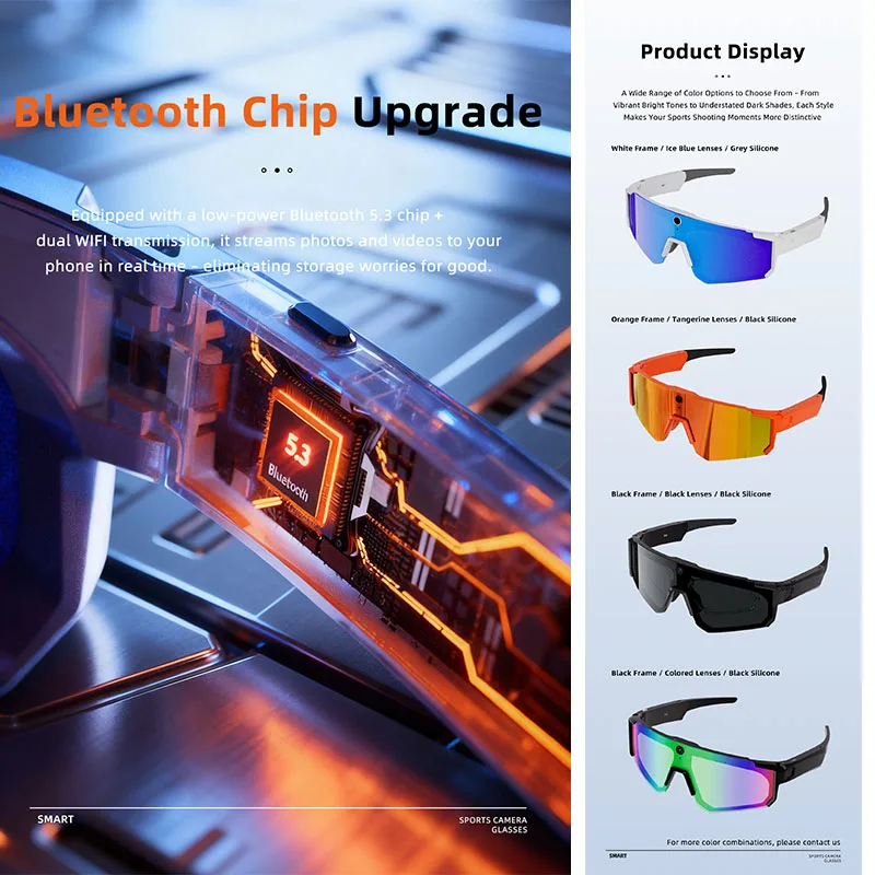 AIGLASSZ Vision V58 – AI Sports Smart Sunglasses, Anti-Shake Camera & Live Streaming - Image 6