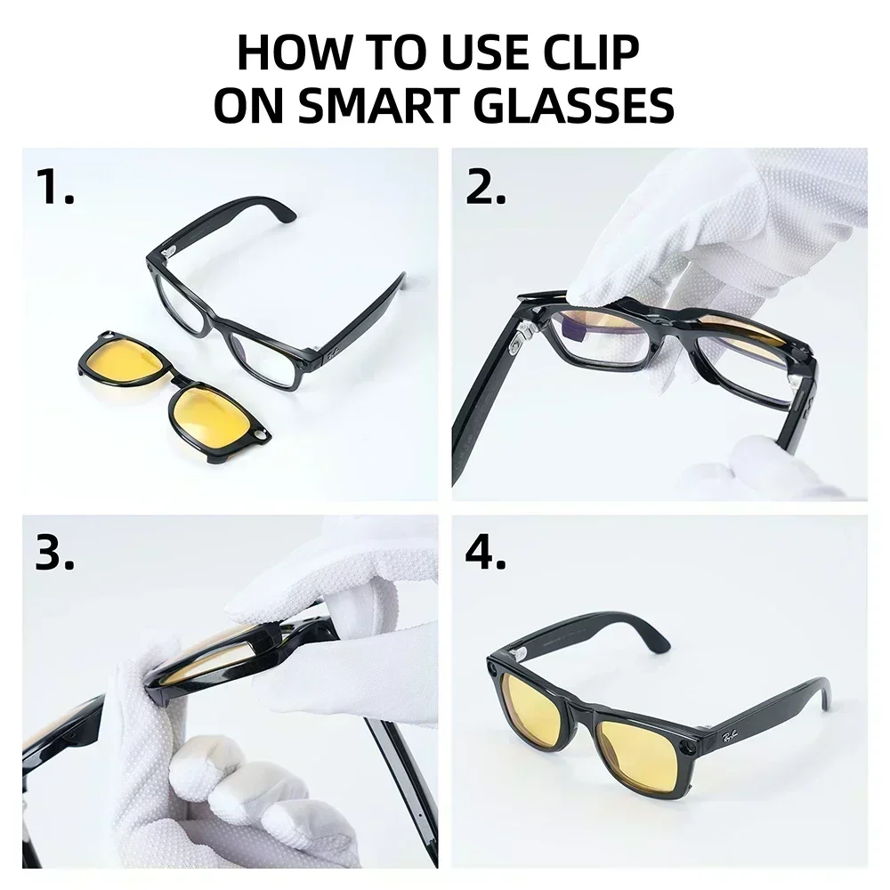 Hibloks Polarized Clip-On Lenses for Ray-Ban Meta Wayfarer (Standard) - Image 6