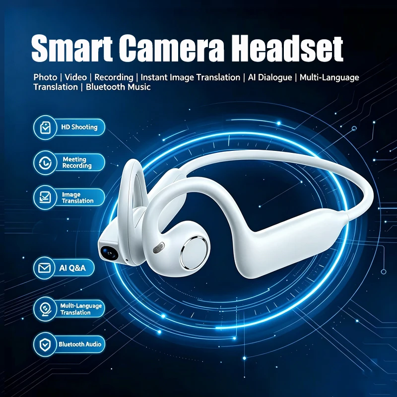 AIGLASSZ Lingo Buds LB04 – AI Camera Headphones, 8MP 4K Video, Hi-Fi Audio & ChatGPT