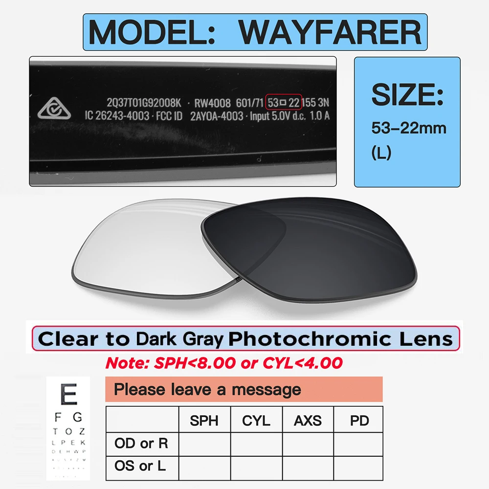 Custom Prescription Lenses for Ray-Ban Meta Wayfarer, Headliner & Skyler - Image 25