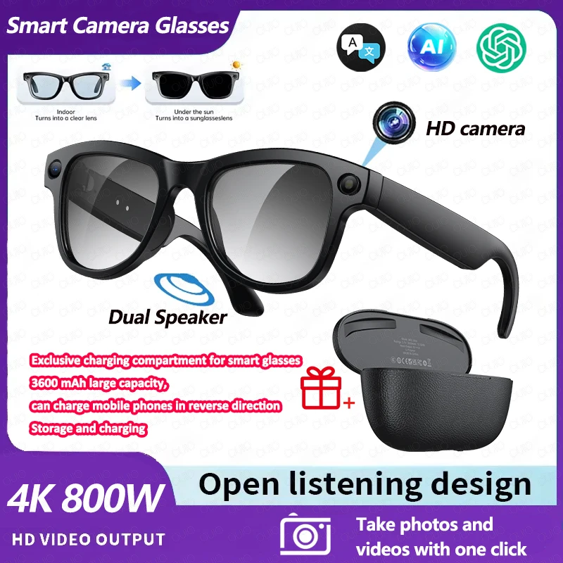 M02 Ultra AI Smart Glasses – 8MP Camera, Translation & 3600mAh Case - Image 11