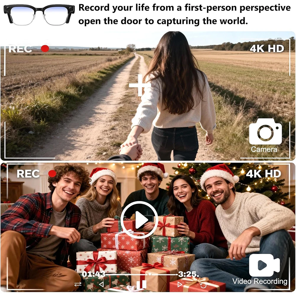AIGLASSZ Vision V18 – 8MP AI Smart Sunglasses, Photochromic Lenses & Translation - Image 5