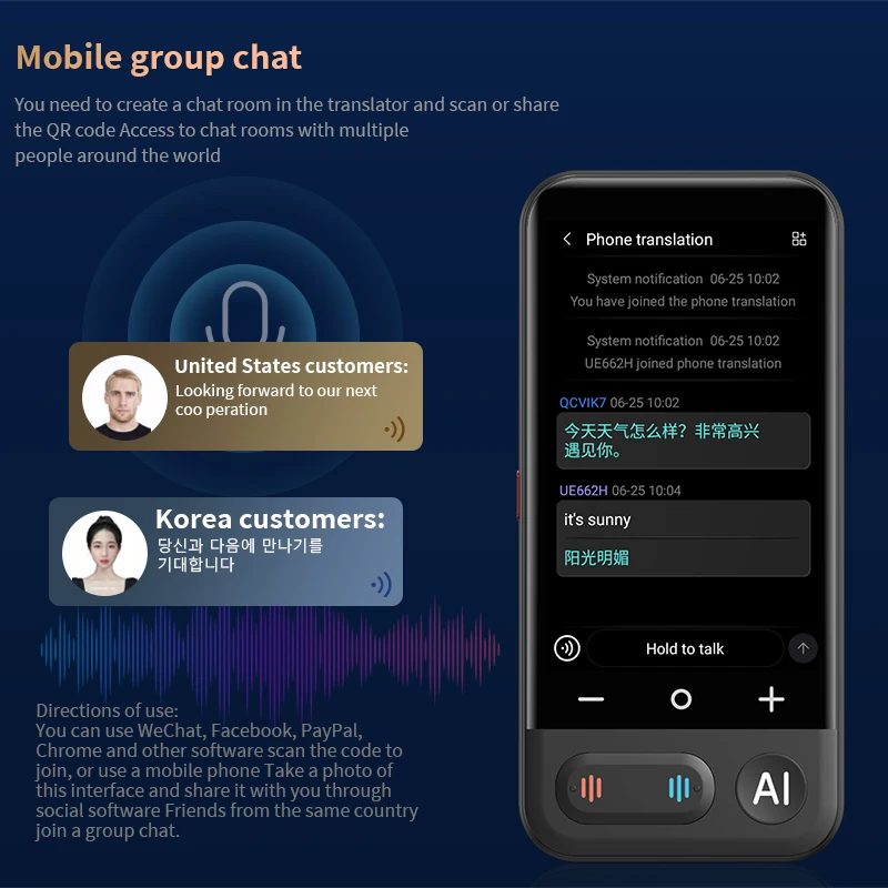 Z16 Portable AI Translator – Instant Voice & Offline Translation - Image 2