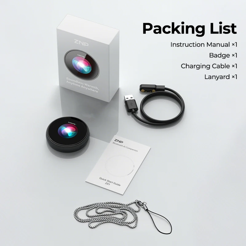 ZNP Z01 Ultra-Thin AI Voice Translator – Magnetic Touch Display - Image 6