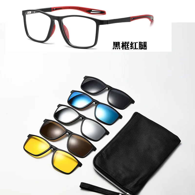 AIGLASSZ Optic O01 – 5-in-1 Magnetic Clip-On Glasses, TR90 Frame with Polarized Clip-Ons - Image 10