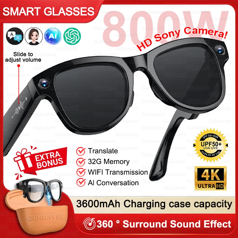 AIGLASSZ Vision V20 – 8MP Camera Smart Sunglasses with 3600mAh Case, AI Recognition - Image 10