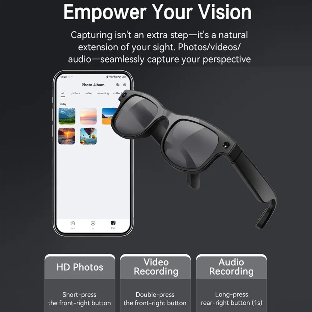 AIGLASSZ Vision V71 – 2-in-1 AI Smart Glasses, HD Video, Blue-Light Lenses - Image 3