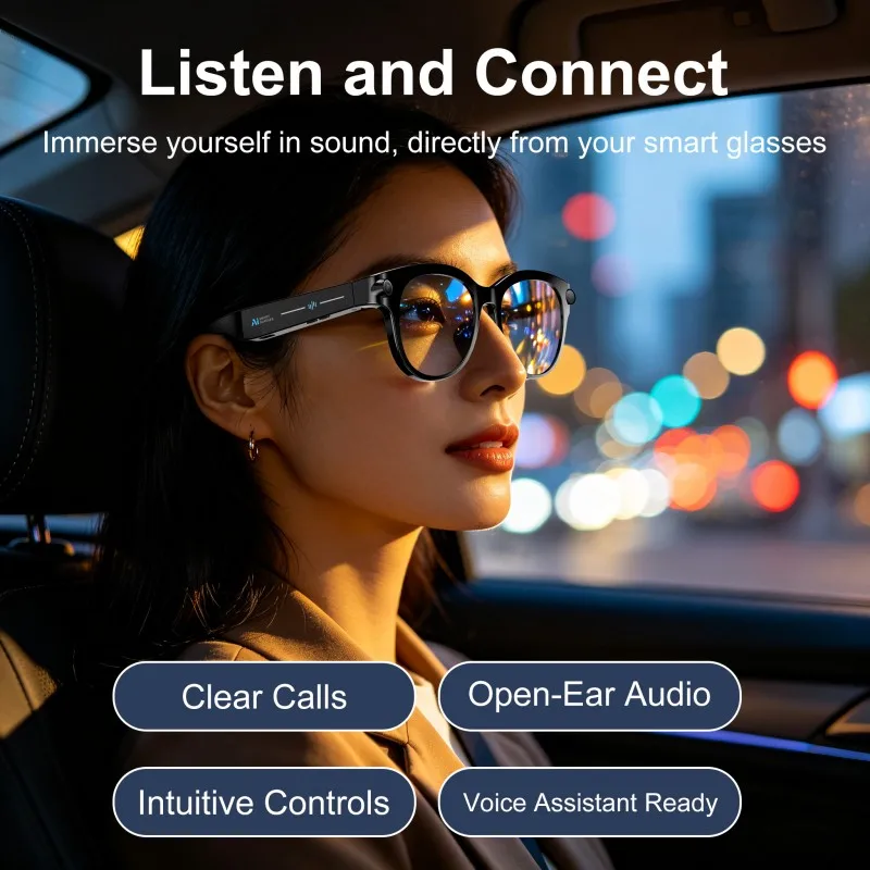 AIGLASSZ Vision V14 – 8MP AI Smart Sunglasses, LED Indicator, Translation & Meeting Notes - Image 4