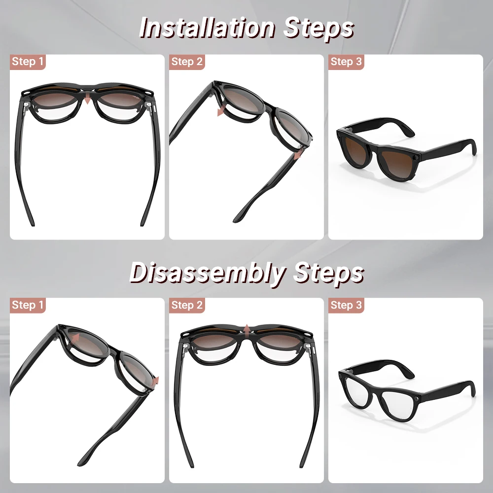 Hibloks UV Clip-On Lenses for Ray-Ban Meta Skyler Gen 1 & 2 - Image 6