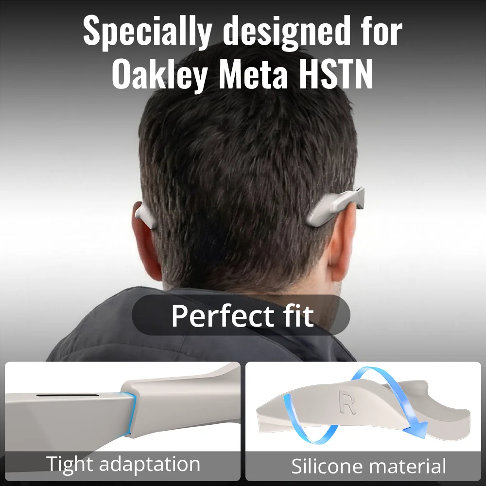 Hibloks Non-Slip Silicone Ear Grips for Oakley Meta HSTN - Image 2
