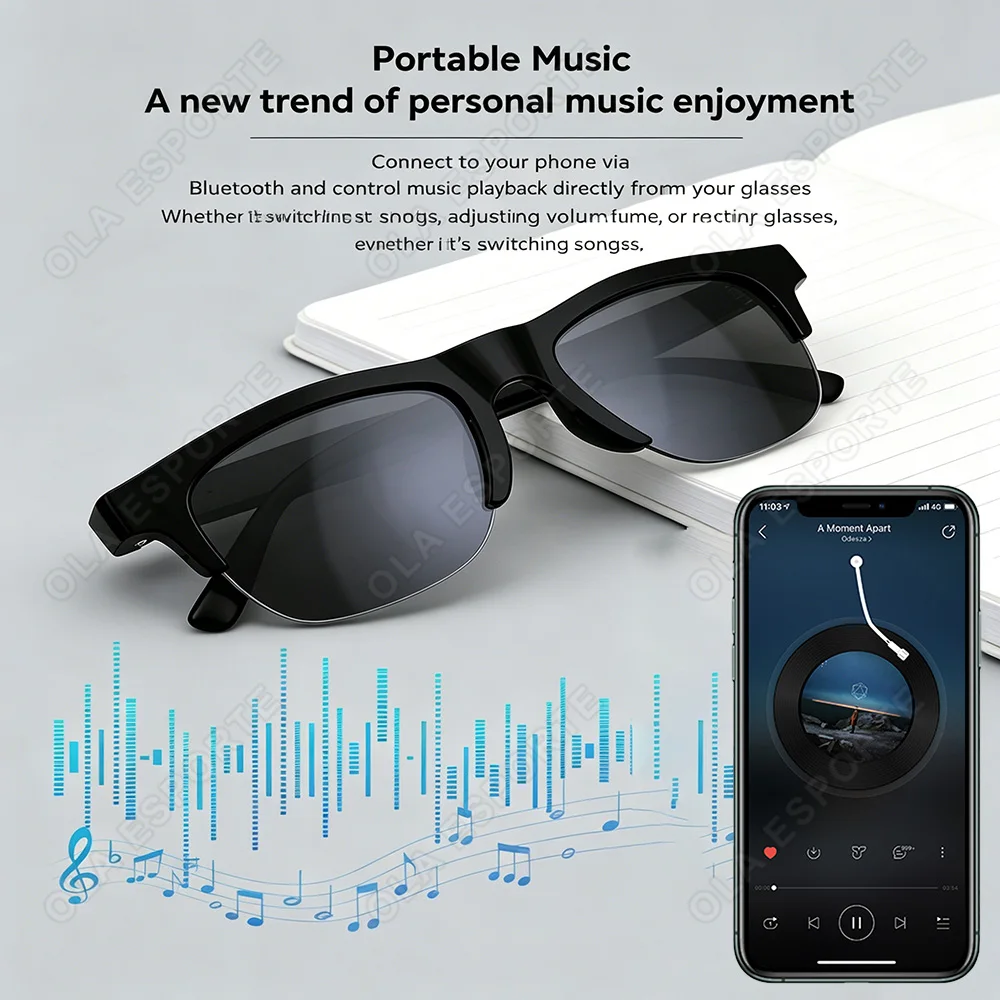 AIGLASSZ Vision V29 – Touch-Control Bluetooth Audio Sunglasses, Voice Assistant & Calls - Image 2