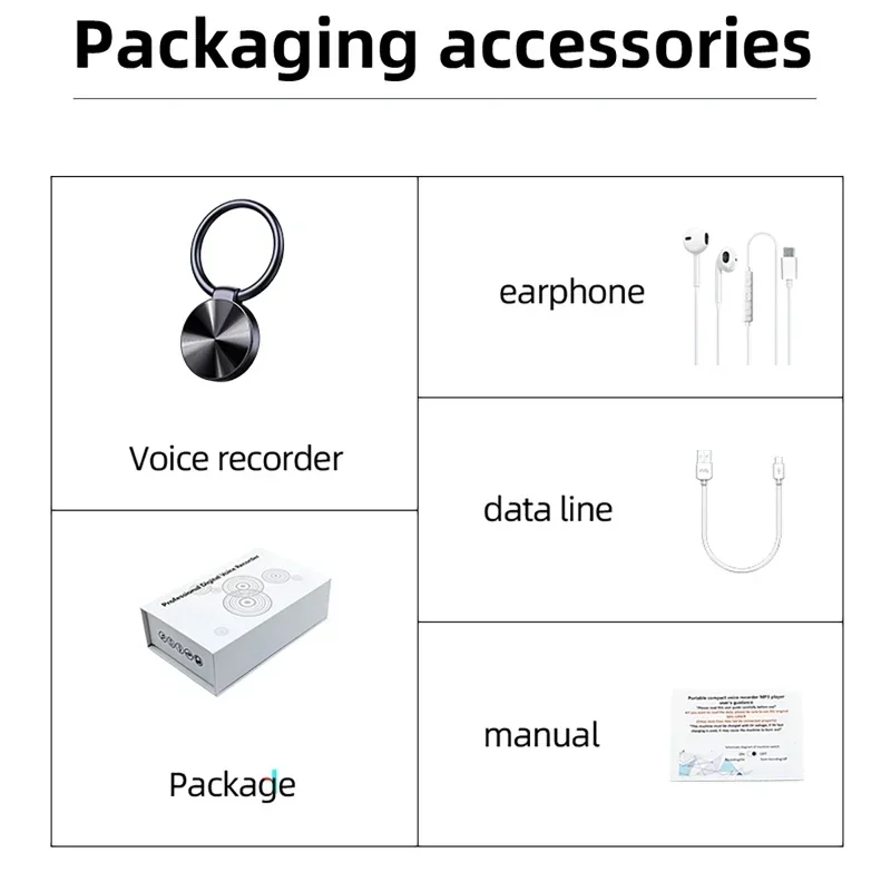 AIGLASSZ Note N19 – Mini Keychain Voice Recorder, Voice-Activated Dictaphone - Image 6