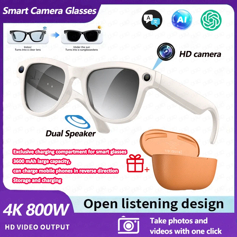 AIGLASSZ Vision V36 – 8MP AI Smart Glasses with 3600mAh Charging Case - Image 9