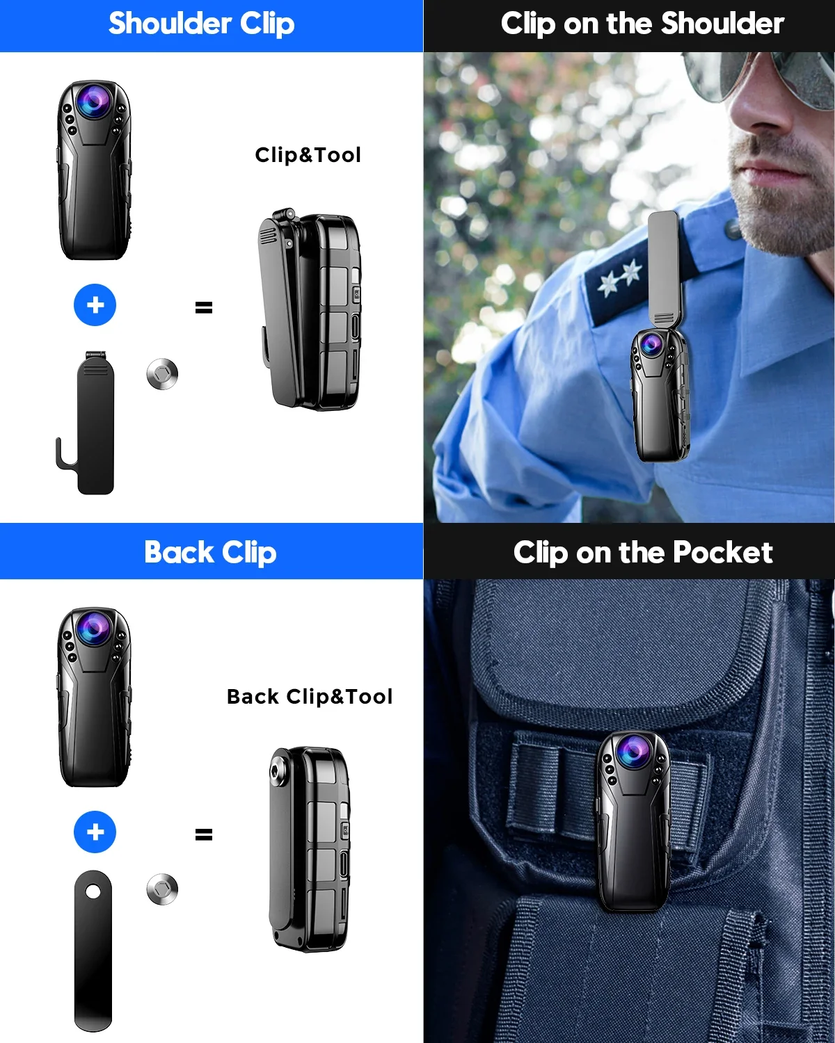 Boblov L02 1080P Mini Body Camera – Infrared Night Vision, 125° Lens - Image 4