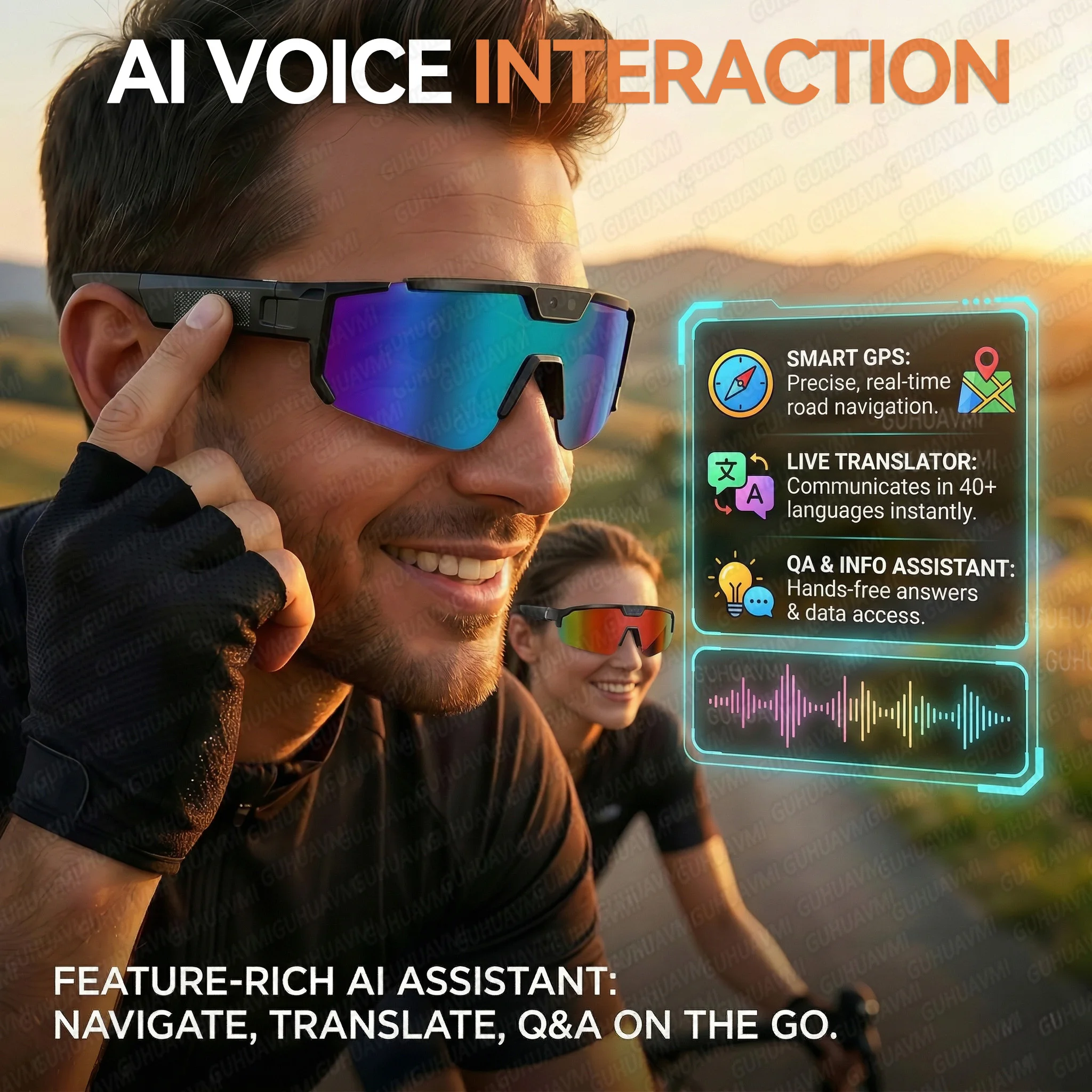 AIGLASSZ Vision V61 – 8MP Camera Smart Sunglasses, AI Assistant, EIS Video - Image 3