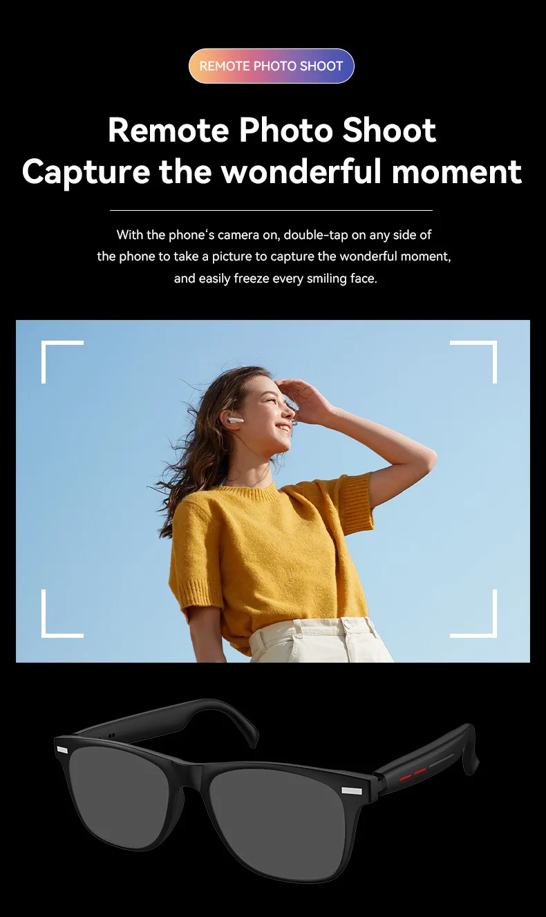 Lenovo AI Smart Sunglasses – 4K Video, Remote Photo, Music & Translator - Image 4
