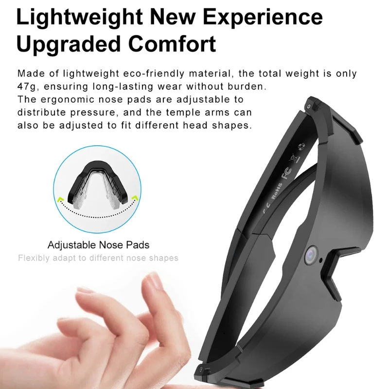 AIGLASSZ Vision V19 – AI Smart Glasses, 1080P Video, Remote Photo Capture & Translator - Image 5