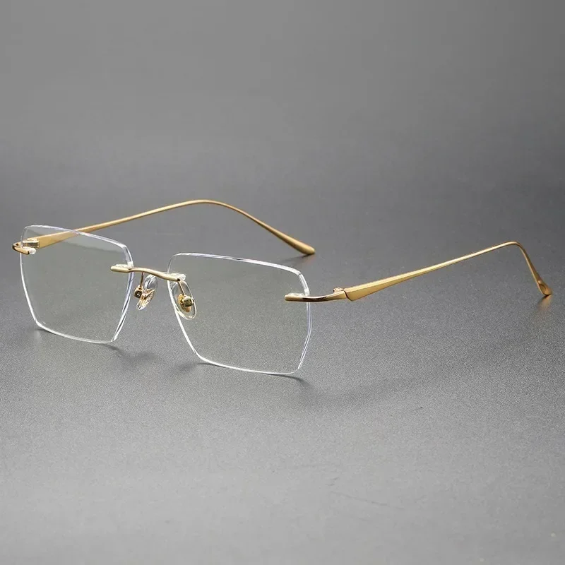 KJDCHD Rimless Titanium Prescription Glasses – Photochromic Lenses - Image 8