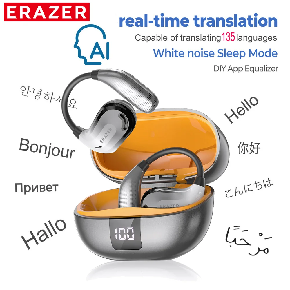 Erazer XT66 Pro AI Translator Earbuds – 13-Hour Battery, LED Display - Image 7