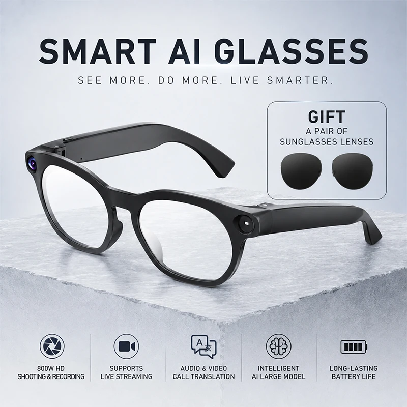 CY03 AI Smart Glasses – 8MP Camera, 1080P Video & Live Translation - Image 8