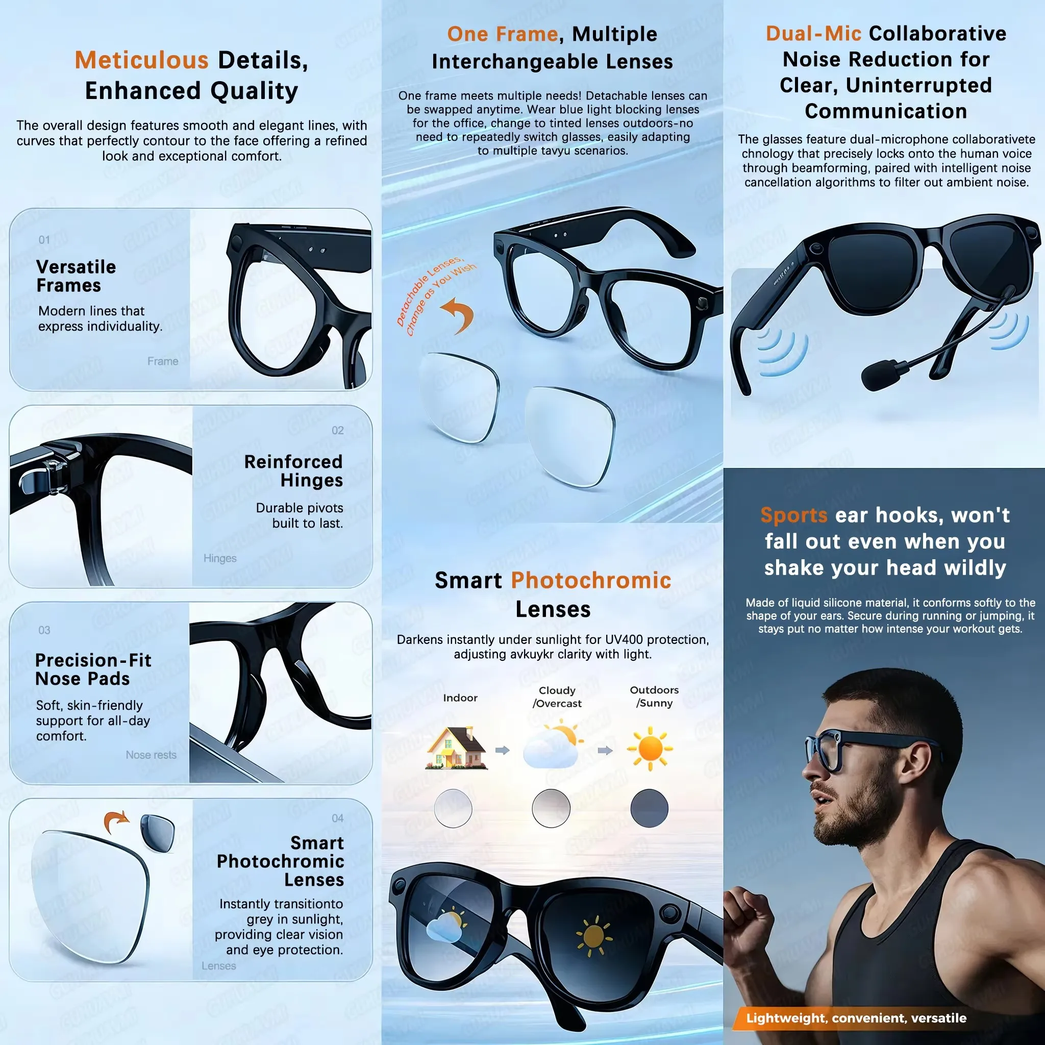 M02 Ultra AI Smart Sunglasses – 1080P Camera, ChatGPT & 3600mAh Case - Image 4