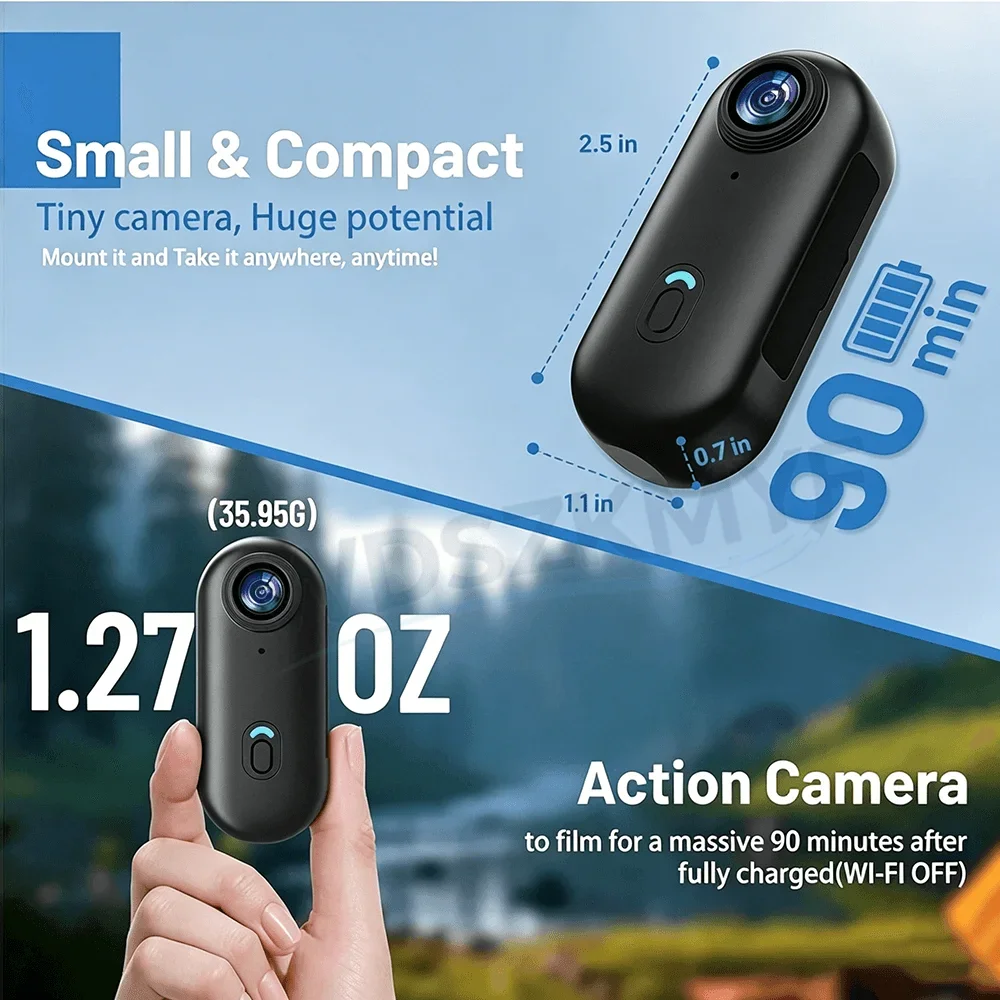 AIGLASSZ Trek TK10 – Mini 1080P Magnetic POV Vlog Camera, Wi-Fi Body Cam - Image 2