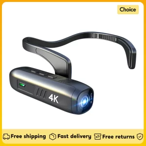 AIGLASSZ Trek Helm TH03 – 4K Wi-Fi Head-Mounted Camera, 120° Wide Angle, Anti-Shake