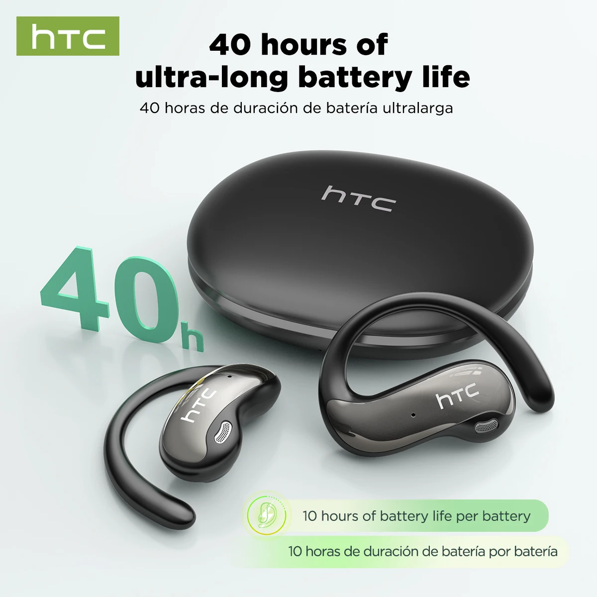 HTC NE19 OWS Open-Ear Sports Earbuds – AI Translator, Waterproof - Image 4
