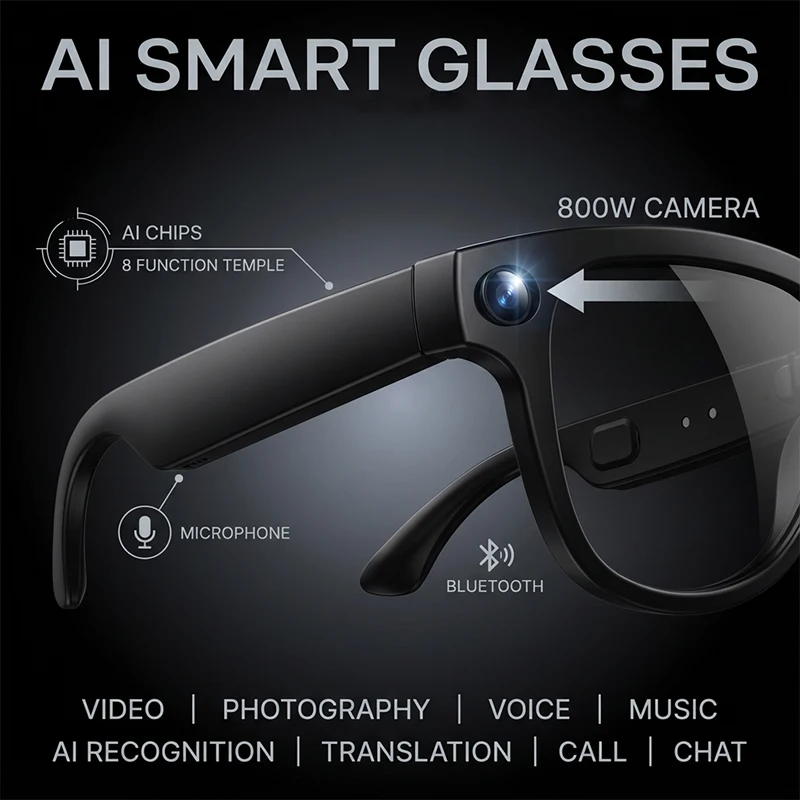 AIGLASSZ Vision V64 – AI Camera Smart Sunglasses, Photochromic Lenses, Calls - Image 2